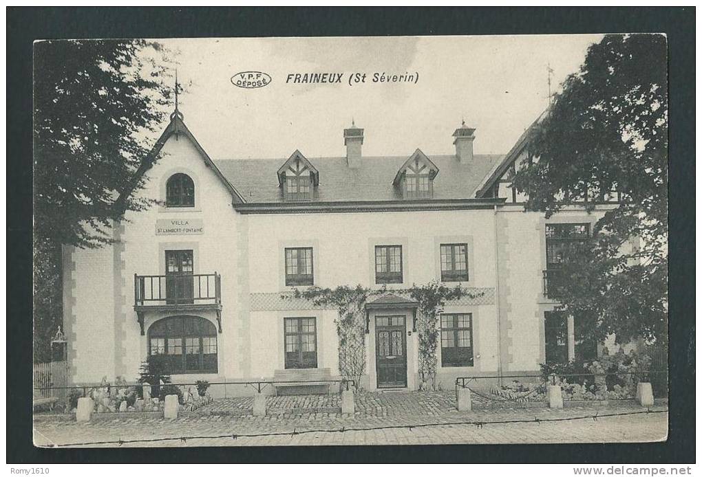 Fraineux - St Séverin - Villa St. Lambert-Fontaine. (Grand Route En Venant D'Engis, Avant Les 4 Bras) 2 Scans. - Nandrin