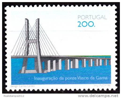 PORTUGAL - 1998,   Inauguração Da Ponte Vasco Da Gama.    200. ** MNH   MUNDIFIL  Nº 2481 - Neufs