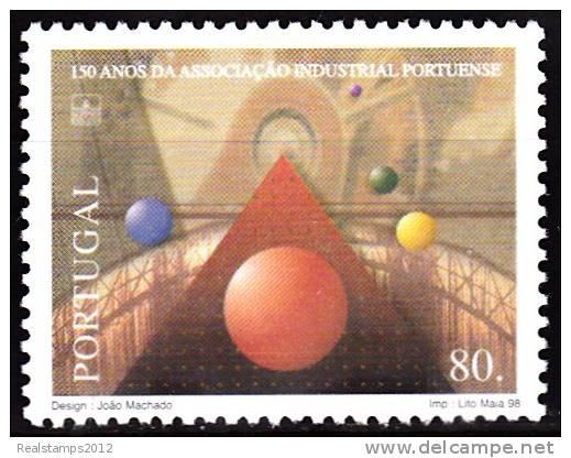 PORTUGAL - 1998,   150 Anos Da Associação Industrial Portuense.    80.  ** MNH  MUNDIFIL  Nº 2483 - Unused Stamps