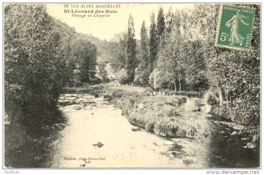 72/CPA - St Léonard Des Bois - Passage Du Chapelet - Saint Leonard Des Bois