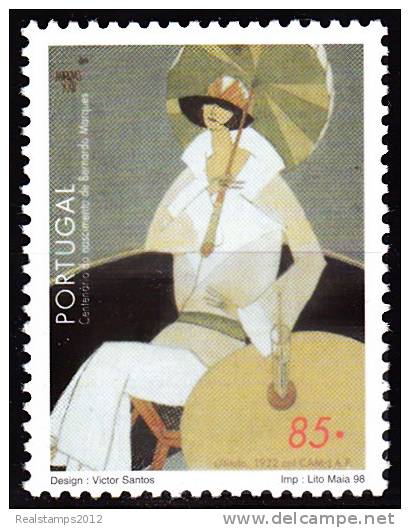 PORTUGAL - 1998,   Centenário Do Nascimento De Bernardo Marques.  85. ** MNH  MUNDIFIL  Nº 2514 - Unused Stamps