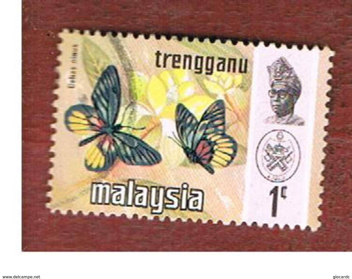 MALESIA: TRENGGANU (MALAYSIA) - SG 110  - 1971 BUTTERFLIES: DELIAS NINUS        - USED ° - Malesia (1964-...)