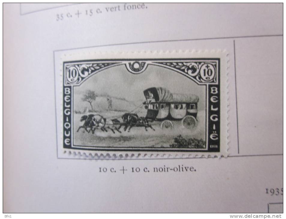 COLLECTION TIMBRES  BELGIQUE E DEBUT 1849 OBLITERES OU NEUFS AVEC  CHARNIERES