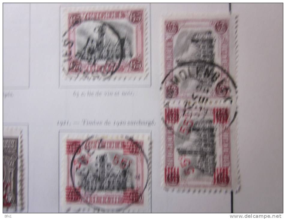 COLLECTION TIMBRES  BELGIQUE E DEBUT 1849 OBLITERES OU NEUFS AVEC  CHARNIERES