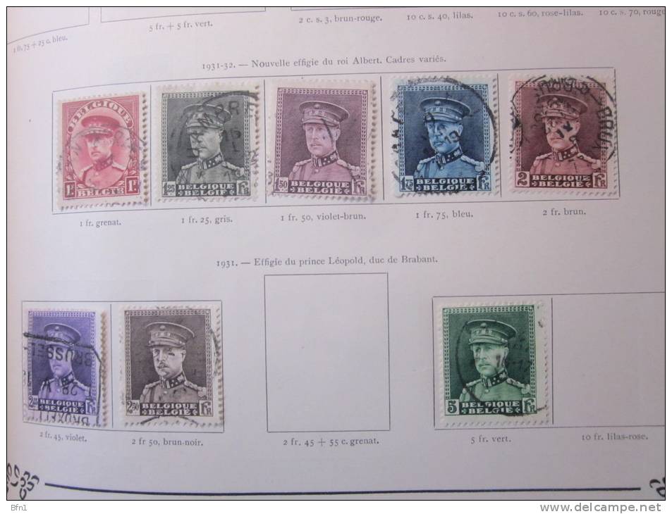 COLLECTION TIMBRES  BELGIQUE E DEBUT 1849 OBLITERES OU NEUFS AVEC  CHARNIERES