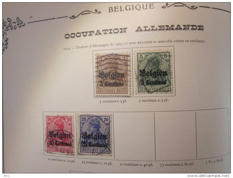 COLLECTION TIMBRES  BELGIQUE E DEBUT 1849 OBLITERES OU NEUFS AVEC  CHARNIERES