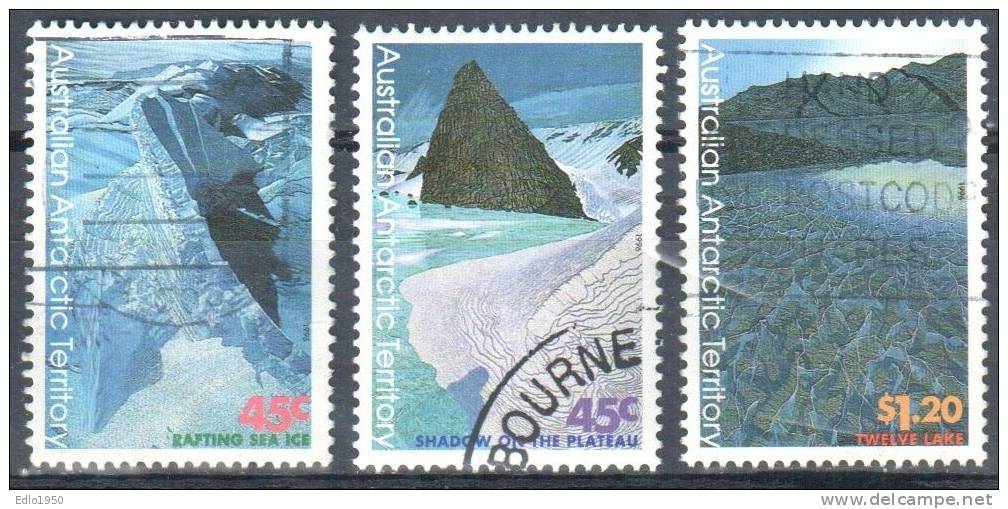 AAT Australian Antarctic Territory -1996 - Landscape Paintings  -  Mi.106,107,109 - Used - Used Stamps