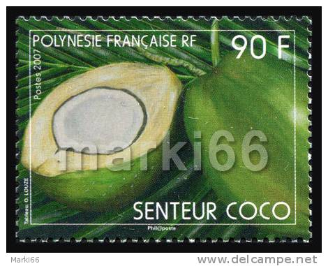 French Polynesia - 2007 - Coconut - Mint Scented Stamp - Other & Unclassified