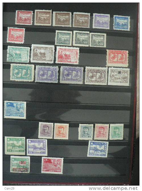 CHINE- CHINA  Collection 400 timbres anciens - OLD CHINESE STAMPS USED DRAGONS