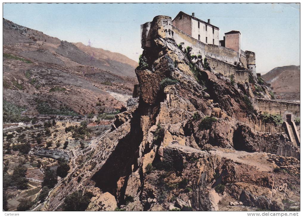 HAUTE CORSE,CORSICA,CORTI,CORTE ,CITADELLE,ROCHER TRES ANCIEN,BELVEDERE,CACHET MARINE,MARCOPHILIE,DAHU - Corte