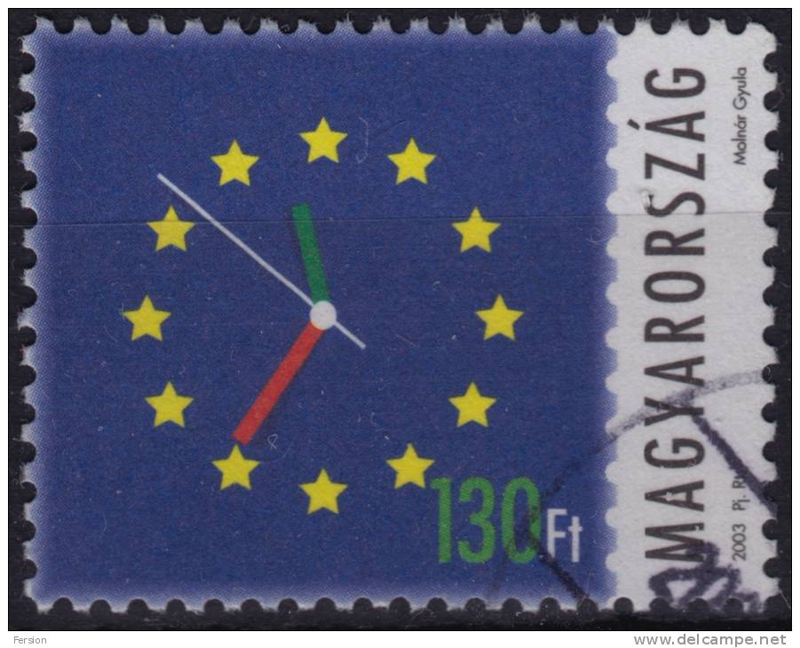 2003 Hungary - CLOCK - USED - EU EUROPE EUROPA FLAG - Orologeria