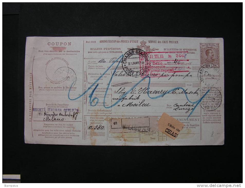 == Italien , Paket Karte 1918 - Stamped Stationery