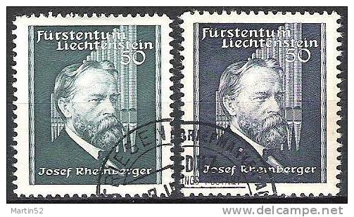 Liechtenstein 1938/39: Josef Rheinberger Zu 140+143 Mi 170+172 Yv 154+du BF 3 O (Zumstein = CHF 13.00) - Used Stamps