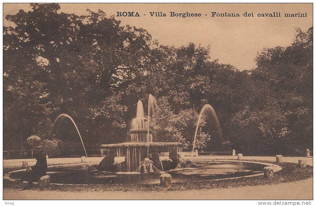 Roma  Villa Borghese - Fontana Dei Cavalli Marini  A-863 - Autres & Non Classés