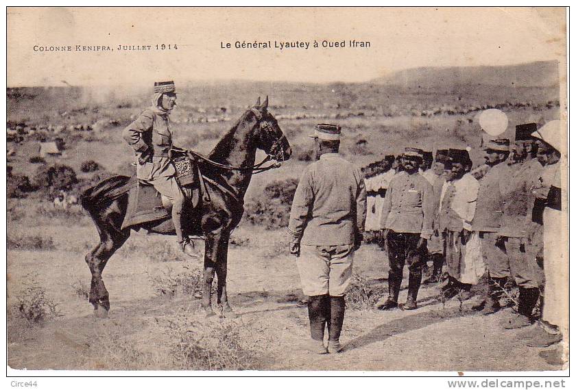 MAROC.COLONNE KENIFRA.GENERAL LYAUTEY A OUED IFRAN. - Other & Unclassified