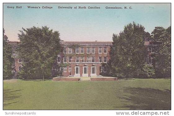 North Carolina Greensboro Grey Hall Womans College University Of North Carolina Albertype - Greensboro