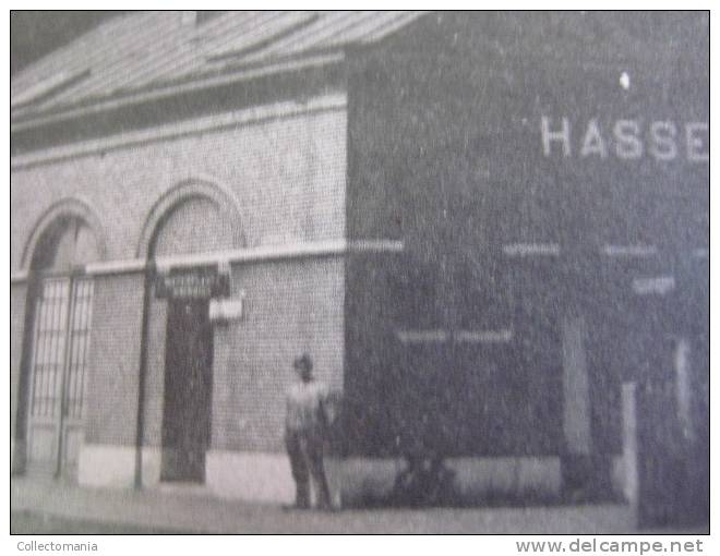 6 postkaarten Hasselt  Au trois pistolets"h,cafe,gr place-intérieur de la gare-rue Bamps-rue de Diest-