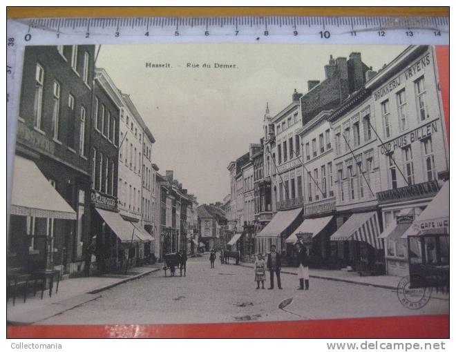 8  postkaarten - rue de Demer,chaussee de curange,grand place, Collège St.Joseph