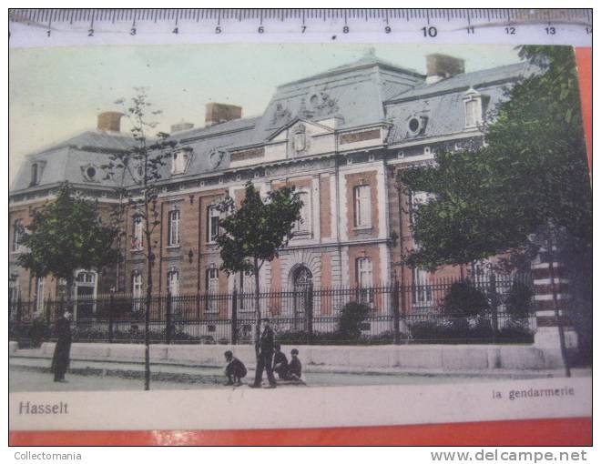 8  postkaarten - rue de Demer,chaussee de curange,grand place, Collège St.Joseph