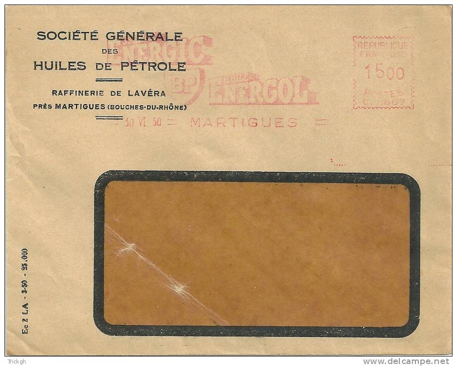 France Martigues 1950 / Energic BP Energol / Pêtrole Petroleum - Pétrole