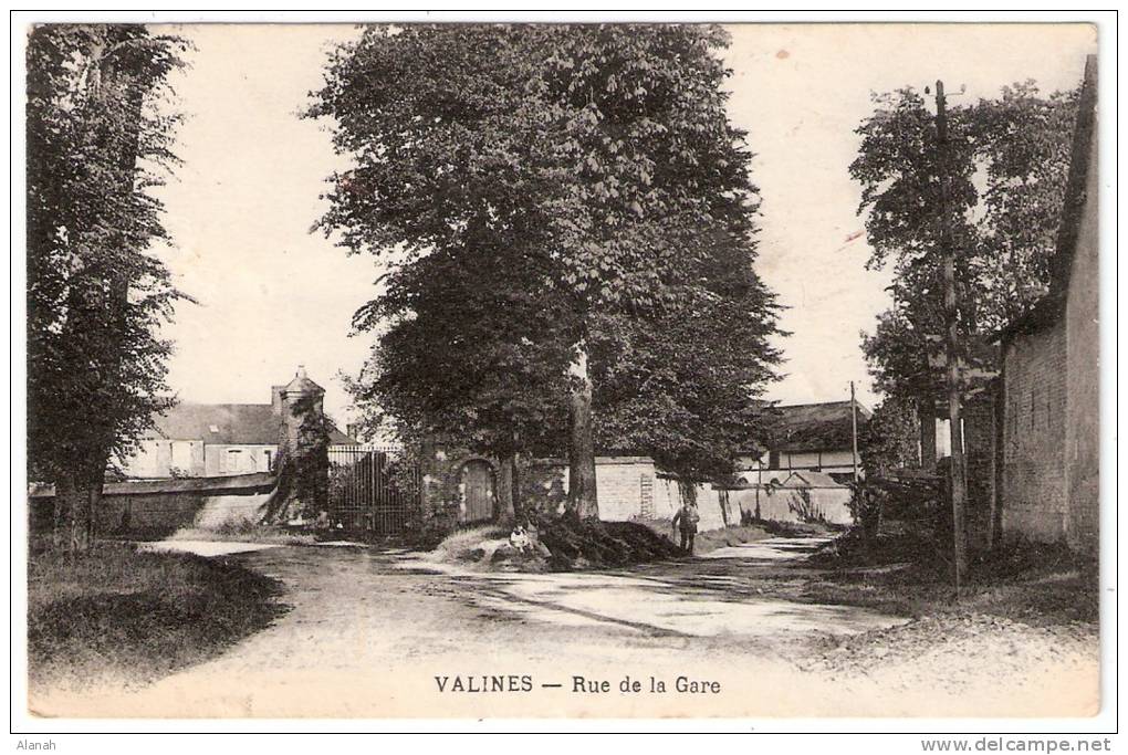 VALINES Rue De La Gare  Somme (80) - Autres & Non Classés