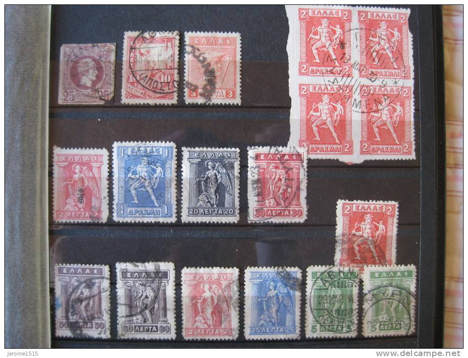 Timbres Grèce : Lot Mercure 1900 / 1902 - Used Stamps