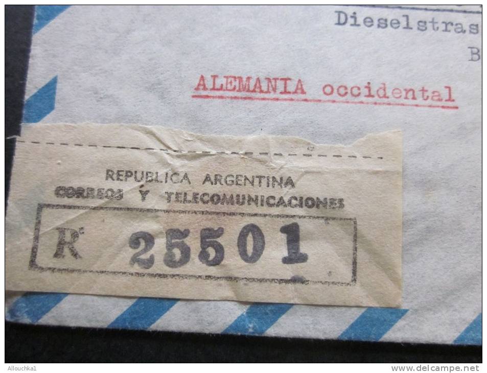 Buenos Aires Argentine Argentina Lettre Letter Cover Certificado R 25501 Recommandé Pour Baden Timbre Saut à Ski - Brieven En Documenten