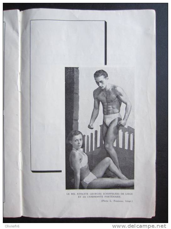 Programme QUI SERA MONSIEUR BELGIQUE? (M34) 1947 (3 Vues) CULTURISME Georges Schiffelers, JM Falise, Pierre Luiten, Etc - Sport En Toerisme