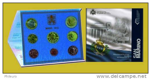 Vatican Et San Marino (Saint Marin) 2012 : Les Deux Coffrets BU D'un Coup! - Vatikan