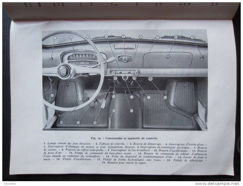 Notice D'entretien  FIAT MILLECENT (M34) 1956 (5 Vues) Berline Mille-cent Type "103 E" - Cars