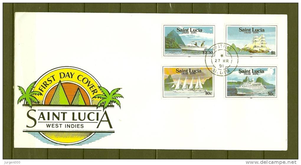 SAINT LUCIA, 27/03/1991 First Day Cover - CASTRIES (GA8441) - Ships