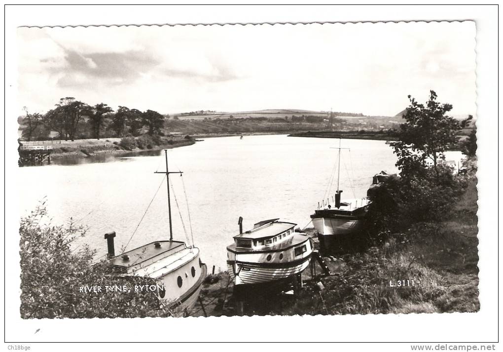 CSM  :River Tyne - Rython : Boats , River - Bateaux , Rivière - Other & Unclassified