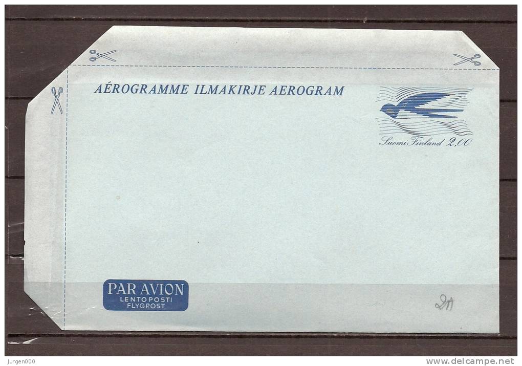 FINLAND,  Par Avion Aerogramme  (GA9013) - Palmípedos Marinos