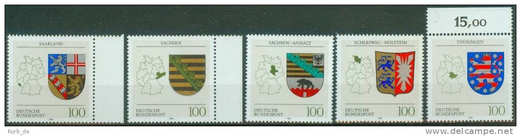 Bund 1994 / MiNr. 1712 - 1716 ** MNH /      (h1307) - Nuovi