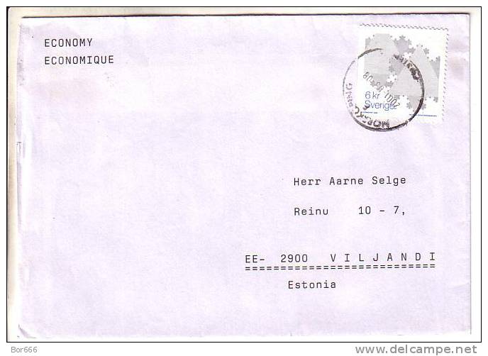 GOOD SWEDEN Postal Cover To ESTONIA 2001 - Good Stamped: Christmas - Lettres & Documents