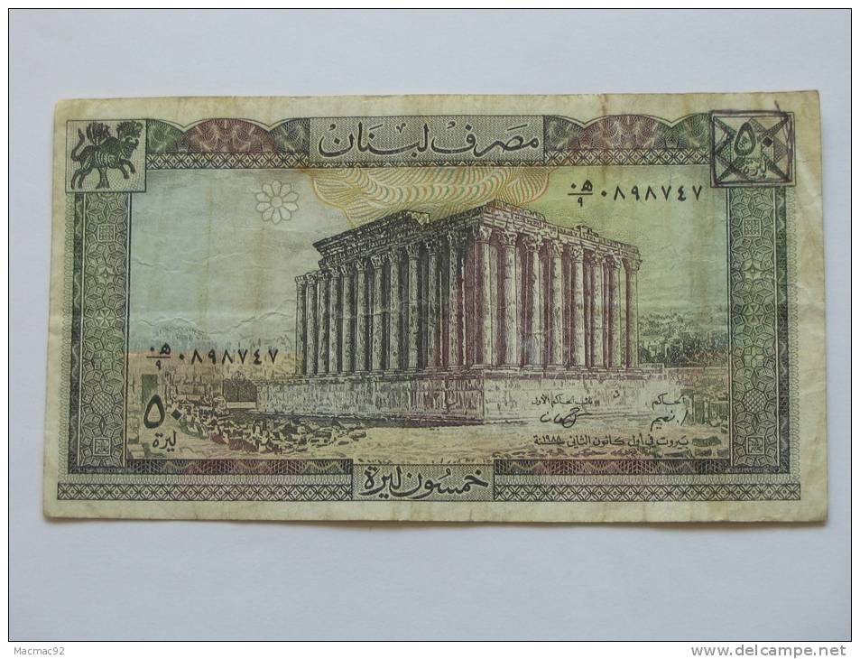 50 Livres - LIBAN - Banque Du Liban - Lebanon