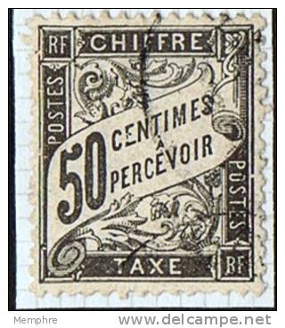 Duval Noir 50  Cent.  Oblitéré - 1859-1959 Used