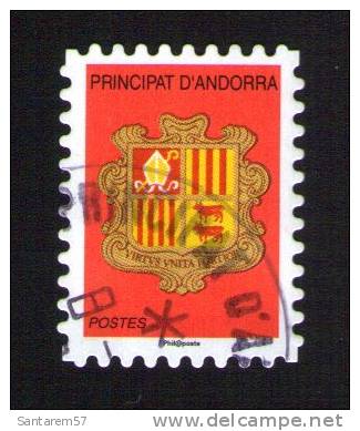 Oblitération Ronde Used Stamp PRINCIPAT D´ANDORRA Blason ANDORRE - Used Stamps