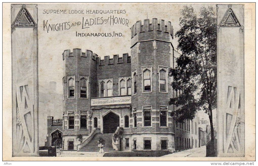 Supreme Lodge Headquarters Knights And Ladies Of Honor Indianapolis Ind 1911 Postcard - Indianapolis