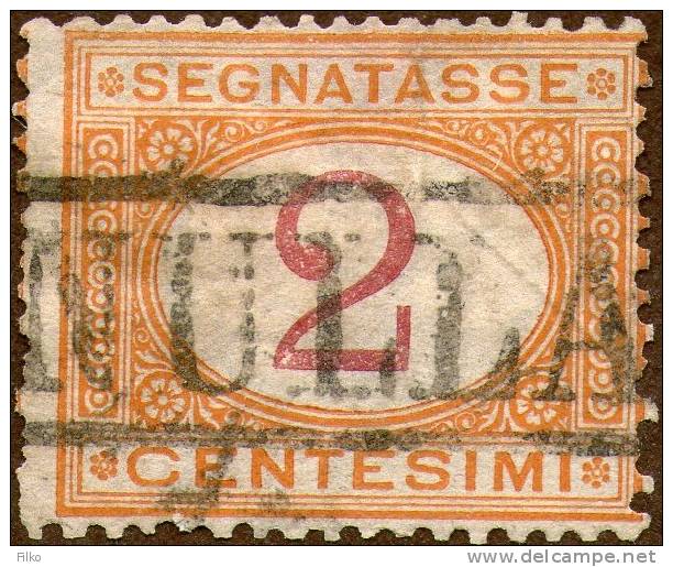 Italy,2c,1870,postage Due,segnatasse,Mi#4,Y&T#T4,annulato,as Scan - Strafport