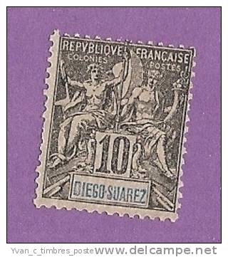 COLONIES FRANCAISES DIEGO SUAREZ TIMBRE N° 42 OBLITERE - Altri & Non Classificati