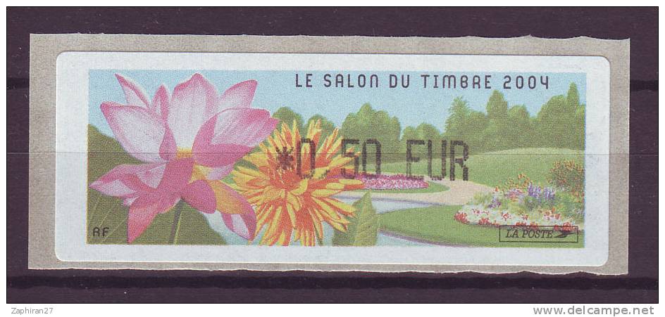 2004 Vignette LISA Salon Du Timbre & De L´écrit / Fleur Paris 2004 - 1999-2009 Illustrated Franking Labels