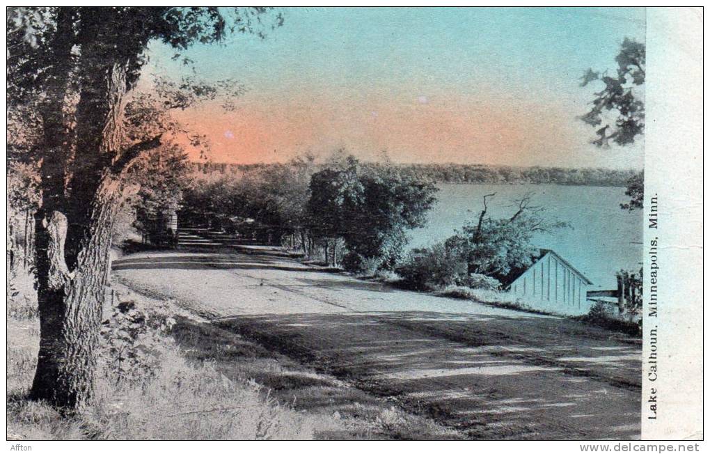 Lake Calhoun Minneapolis MN 1909 Postcard - Minneapolis