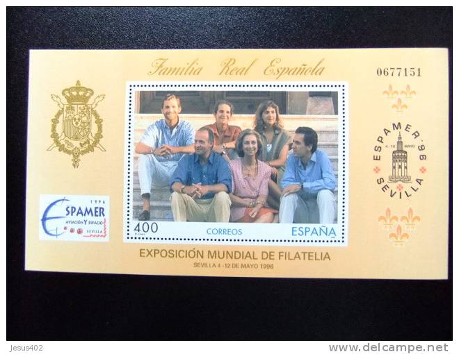 ESPAÑA SPAIN ESPAGNE 1996 EXPO FILATELIA   Edifil Nº 3428 + 3433 ** Yvert Nº BF 70 -71  ** MNH - Exposiciones Filatélicas