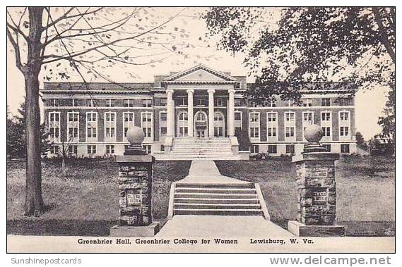 West Virginia Lewisburg  Greenbrier Hall Greenbrier College For Women Albertype - Otros & Sin Clasificación