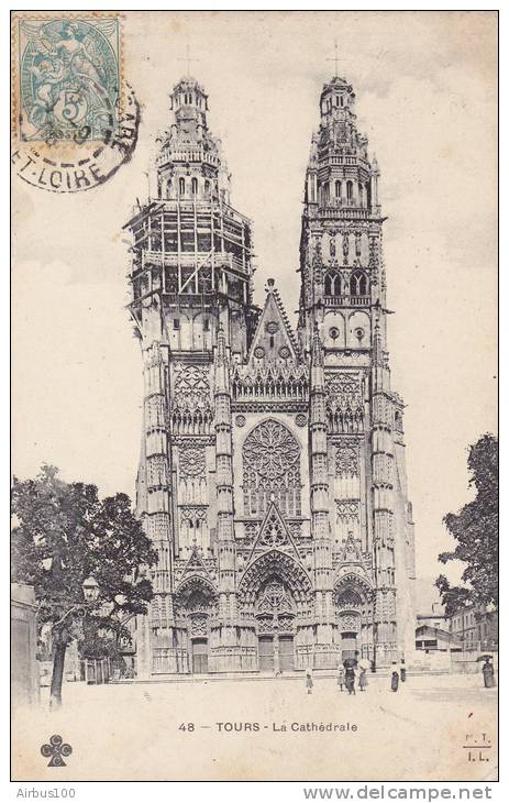 37 - Tours - La Cathédrale - N° 48 - 2 Scans - - Tours