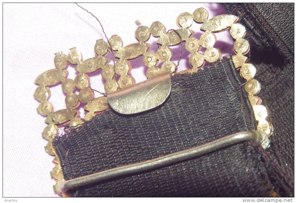 CEINTURE BOUCLE VINTAGE CABOCHONS Métal Doré - Belts & Buckles