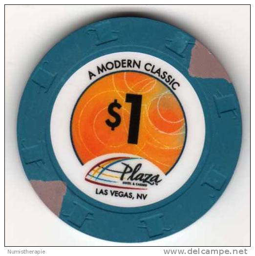 Jeton Chip De Casino : Plaza Las Vegas $1 - Casino