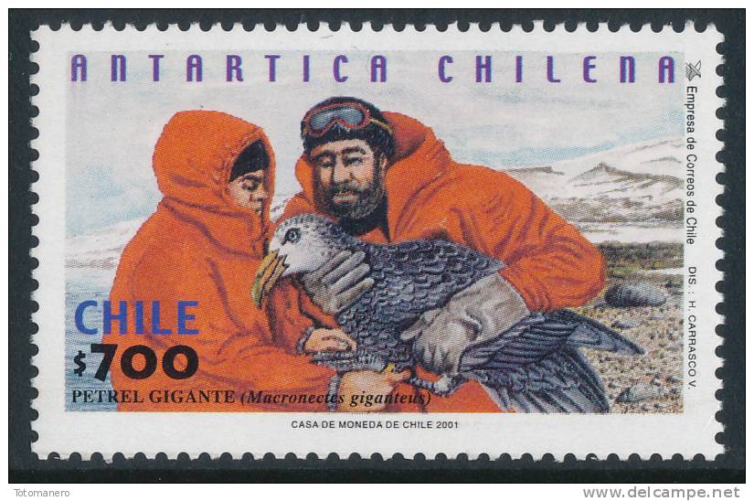 CHILE 2001 ANTARTICA CHILENA Petrel Gigante 1v** - Antarctic Wildlife