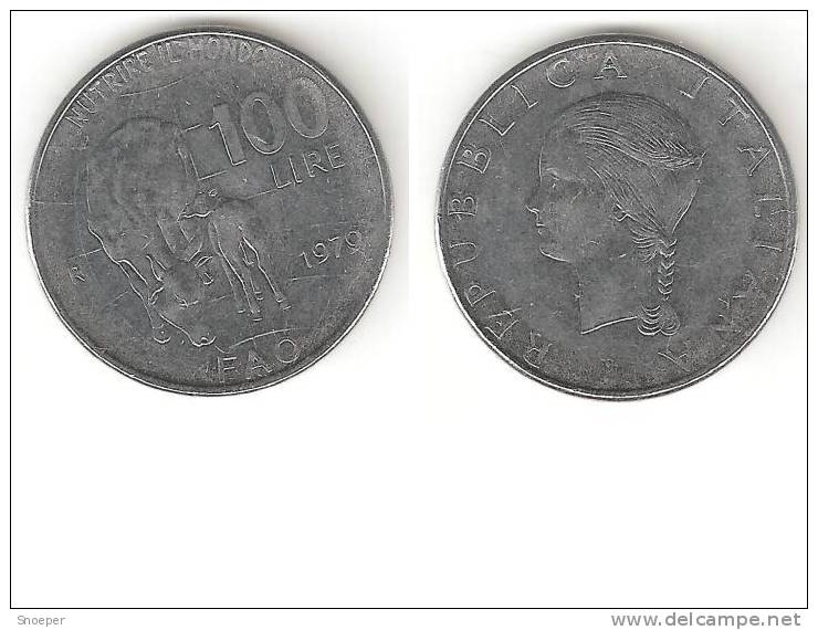 Italia 100 Lire 1979    Km 106  Unc - 100 Lire